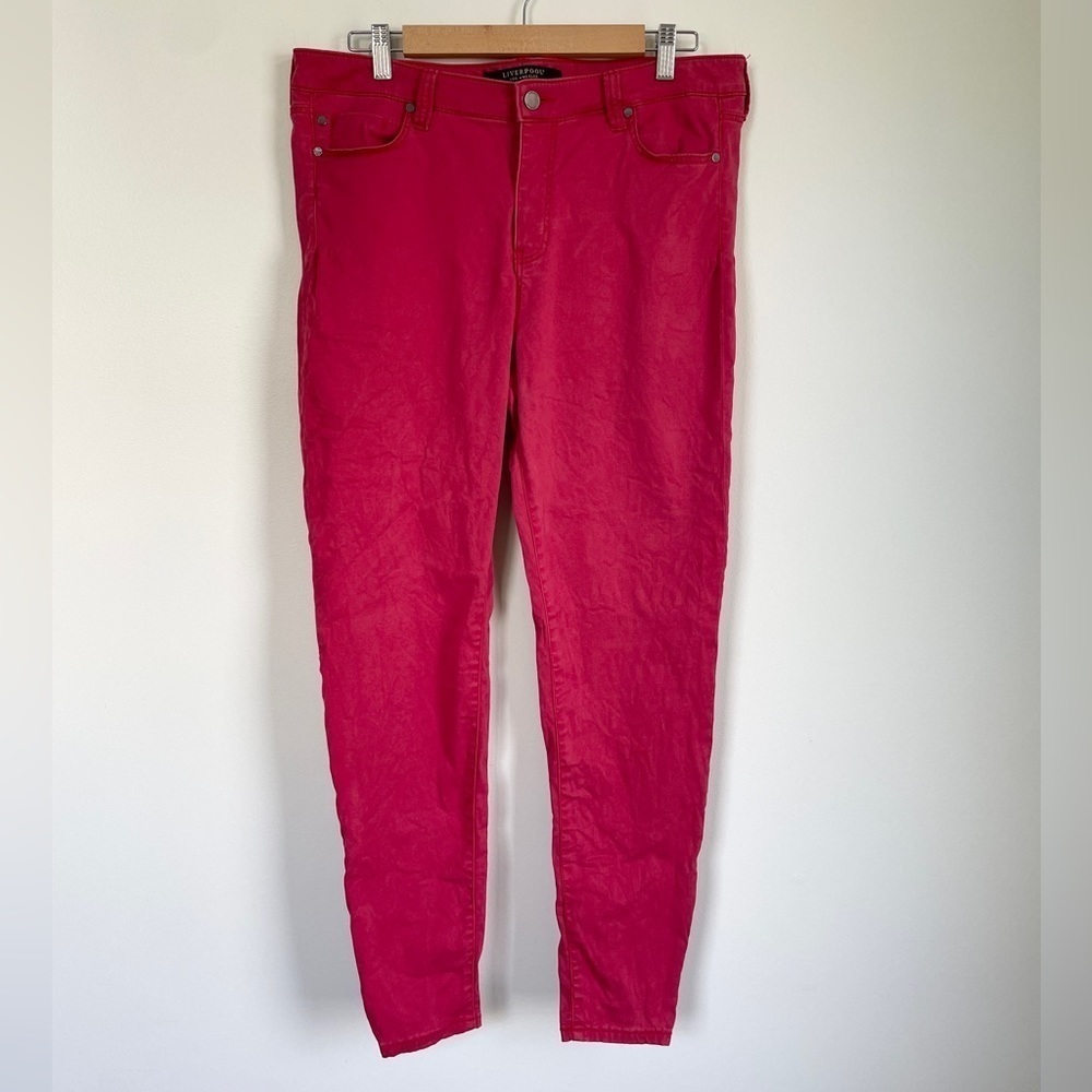 Pink Liverpool straight leg jeans
